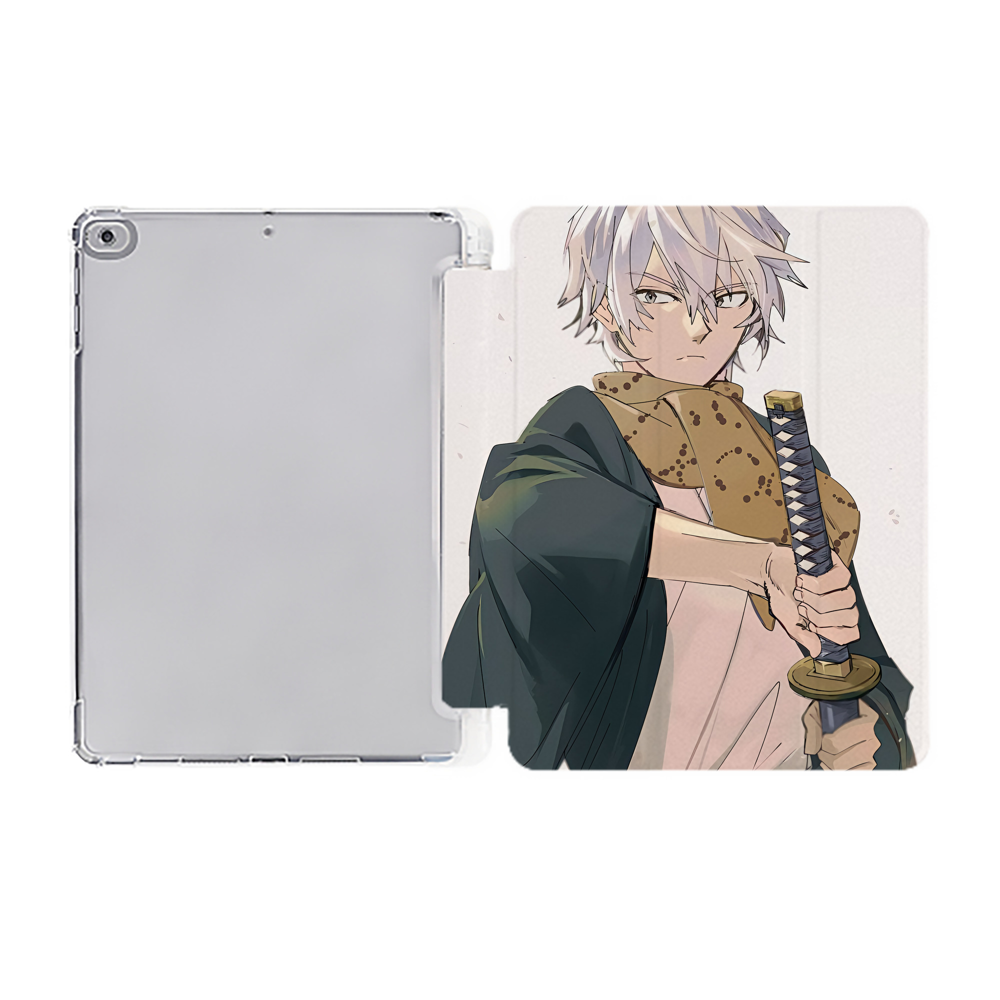 （画像用） 文豪ストレイドッグス Bungo Stray Dogs IPad ケース ペン収納付き 三つ折りスタンド PUレザー×シリコン 対応機種9.5/10.5/10.9インチ